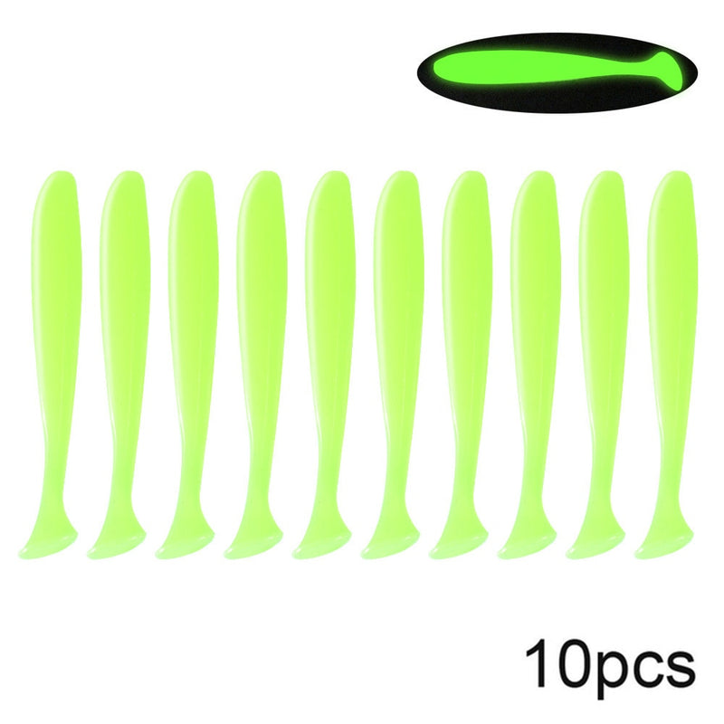 QXO 10pcs/Lot Soft Lures Silicone Bait 7cm 2g Goods For Fishing Sea Fishing Pva Swimbait Wobblers Artificial Tackle