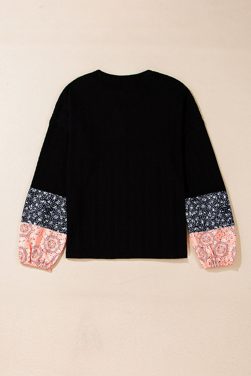 Poppy Textured Knit Drawstring Blouse