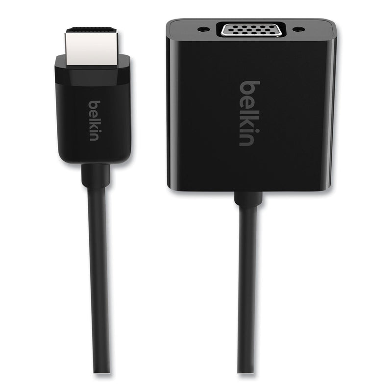 Belkin HDMI to VGA Adapter with Micro-USB Power, 9.8", Black