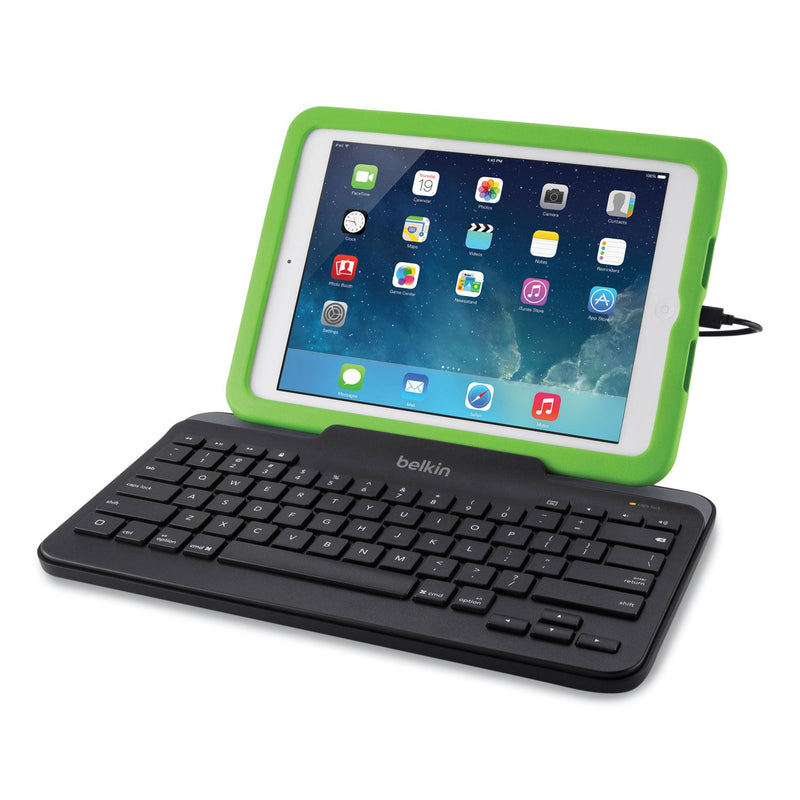 Belkin Wired Tablet Keyboard with Stand for iPad with Lightning Connector, Black