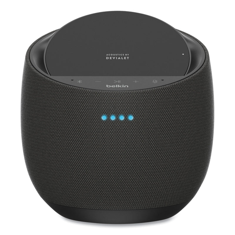 Belkin SoundForm Elite Hi-Fi Smart Speaker Plus Wireless Charger, Black
