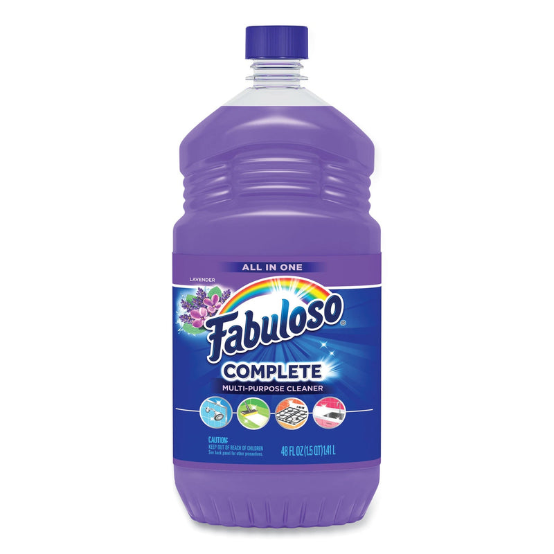 Fabuloso Antibacterial Multi-Purpose Cleaner, Lavender Scent, 48 oz Bottle, 6/Carton
