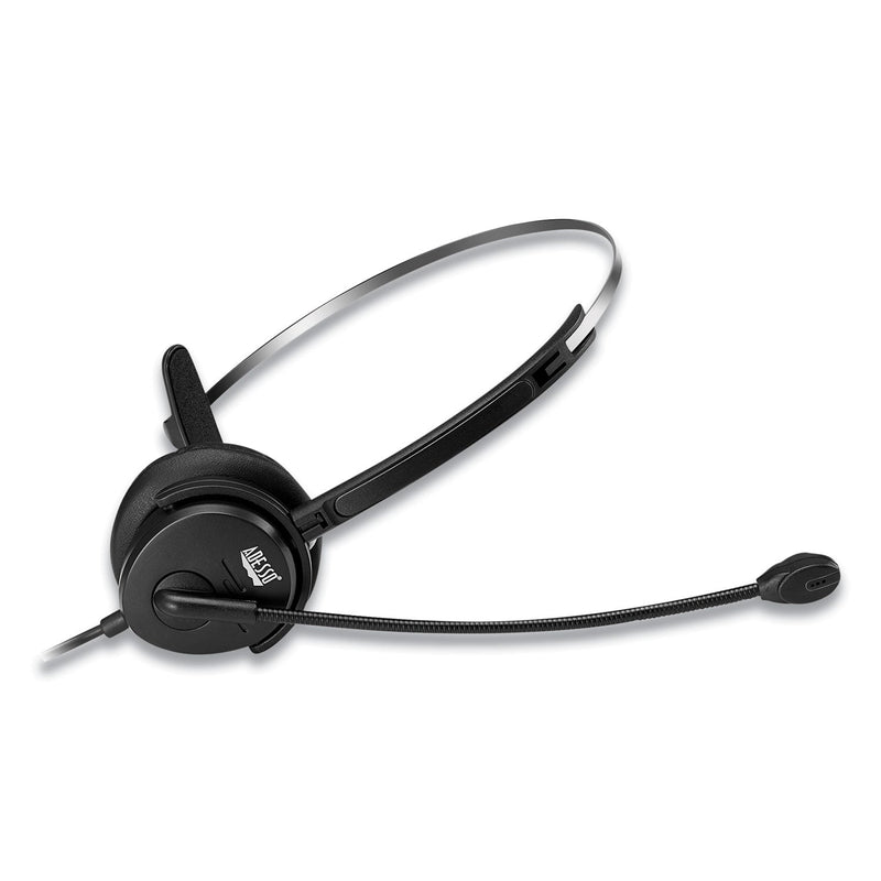 Adesso Xtream P1 USB Wired Multimedia Headset with Microphone, Monaural Over the Head, Black