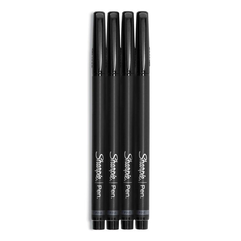 Sharpie Water-Resistant Ink Porous Point Pen Value Pack, Stick, Fine 0.4 mm, Black Ink, Black Barrel, 36/Pack