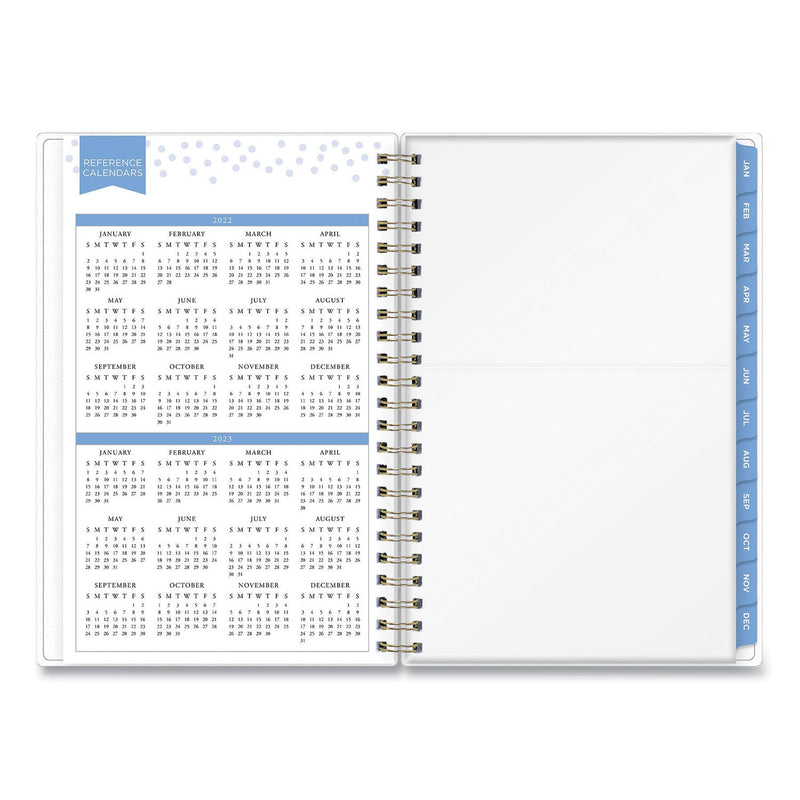 Blue Sky Day Designer Tile Weekly/Monthly Planner, Tile Artwork, 8 x 5, Blue/White Cover, 12-Month (Jan to Dec): 2023