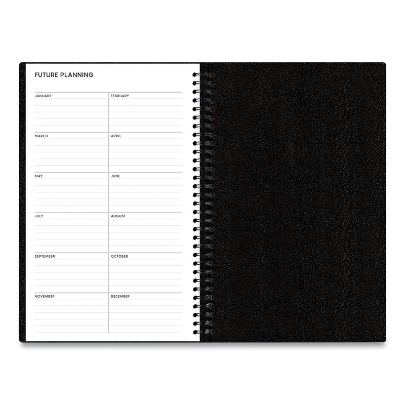 Blue Sky Aligned Daily Appointment Planner, 8 x 5, Black Cover, 12-Month (Jan to Dec): 2023