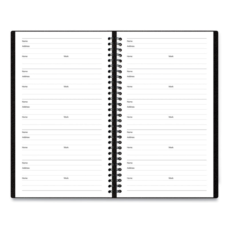Blue Sky Aligned Weekly Contacts Planner, 6 x 3.5, Black Cover, 12-Month (Jan to Dec): 2023