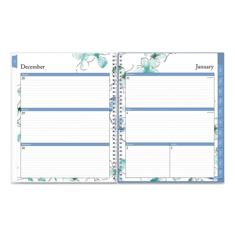 Blue Sky Lindley Weekly/Monthly Planner, Lindley Floral Artwork, 11 x 8.5, White/Blue/Green Cover, 12-Month (Jan to Dec): 2023