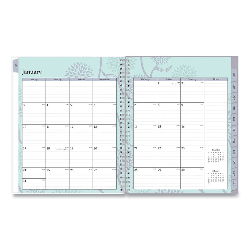 Blue Sky Rue Du Flore Weekly/Monthly Planner, Rue Du Flore Artwork, 11 x 8.5, Jade/Lavender Cover, 12-Month (Jan to Dec): 2023