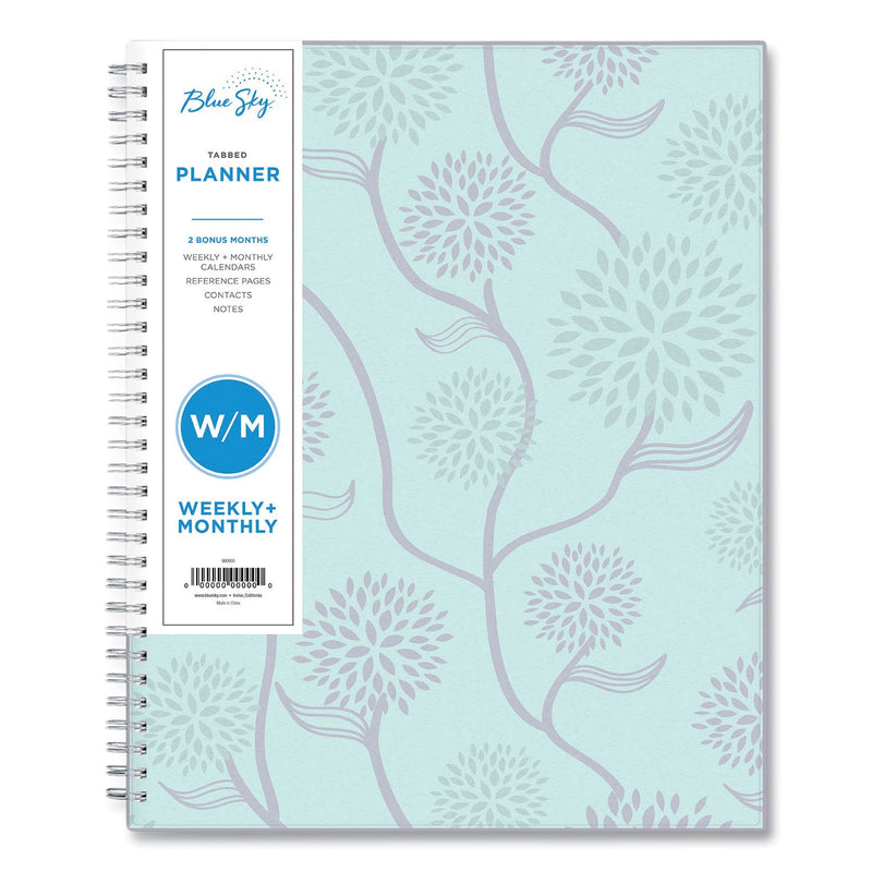 Blue Sky Rue Du Flore Weekly/Monthly Planner, Rue Du Flore Artwork, 11 x 8.5, Jade/Lavender Cover, 12-Month (Jan to Dec): 2023