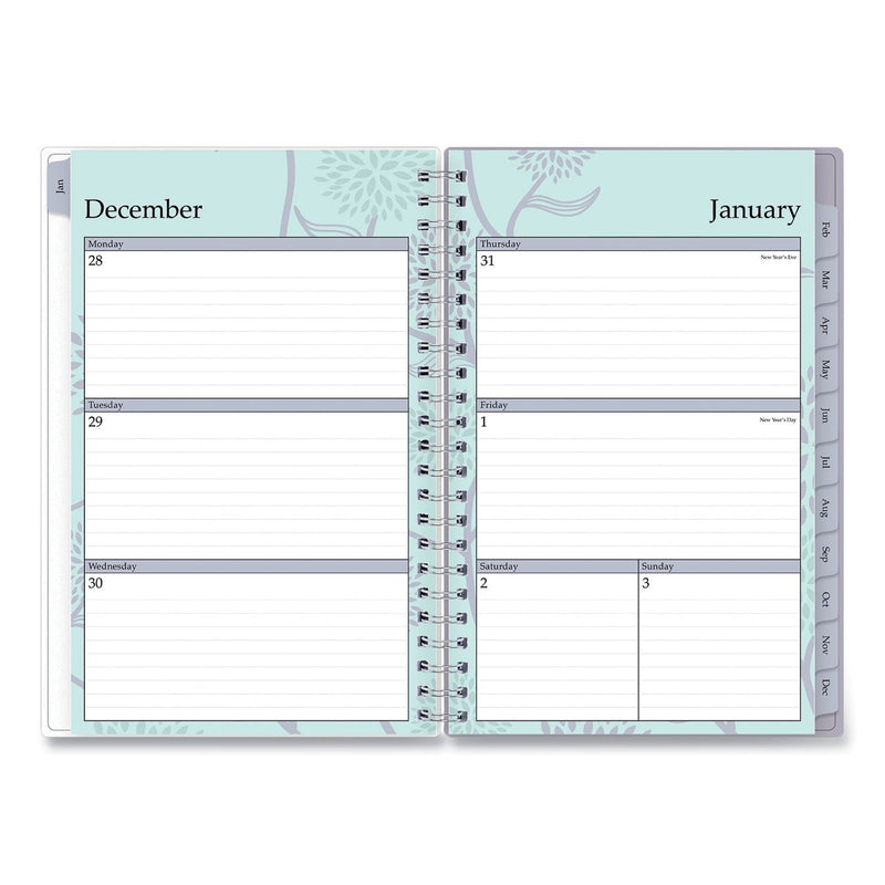 Blue Sky Rue Du Flore Weekly/Monthly Planner, Rue Du Flore Artwork, 8 x 5, Jade/Lavender Cover, 12-Month (Jan to Dec): 2023