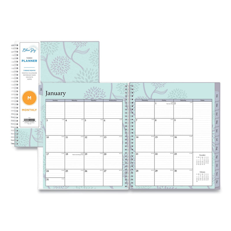 Blue Sky Rue Du Flore Monthly Planner, Rue Du Flore Artwork, 10 x 8, Jade/Lavender Cover, 12-Month (Jan to Dec): 2023