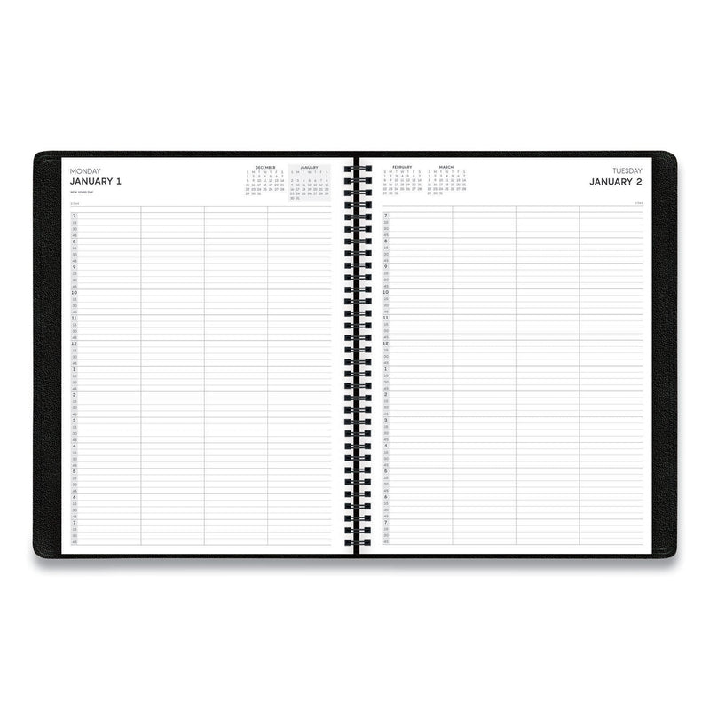 Blue Sky Aligned Daily Four-Person Appointment Planner, 11 x 8, Black Cover, 12-Month (Jan to Dec): 2023