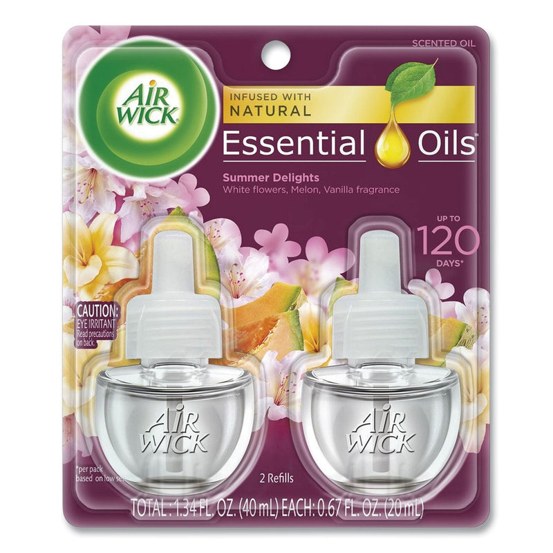Air Wick Life Scents Scented Oil Refills, Summer Delights, 0.67 oz, 2/Pack