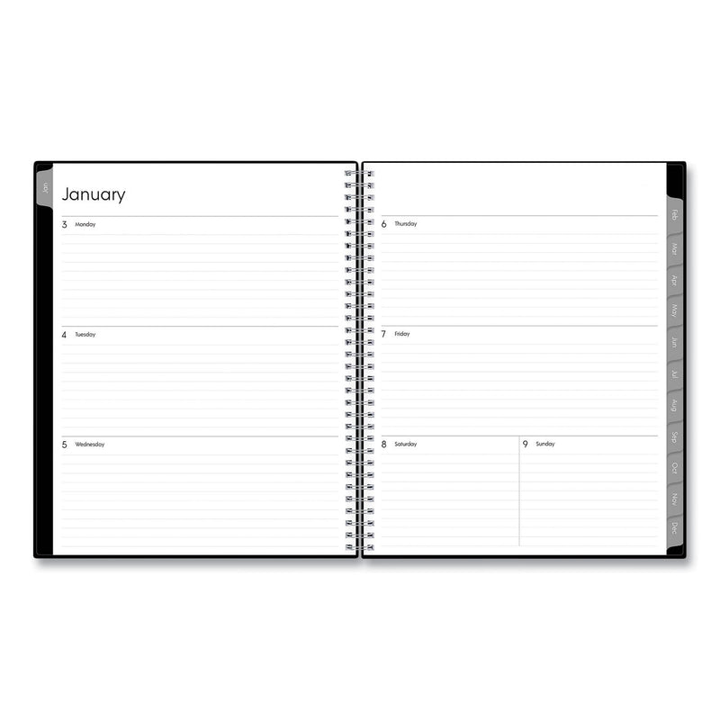 Blue Sky Enterprise Weekly/Monthly Planner, Enterprise Formatting, 11 x 8.5, Black Cover, 12-Month (Jan to Dec): 2023