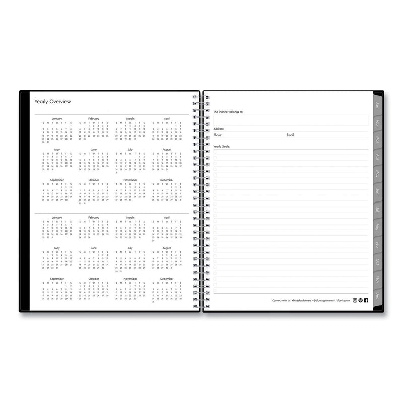 Blue Sky Enterprise Weekly Appointment Planner, Enterprise Formatting, 11 x 8.5, Black Cover, 12-Month (Jan to Dec): 2023
