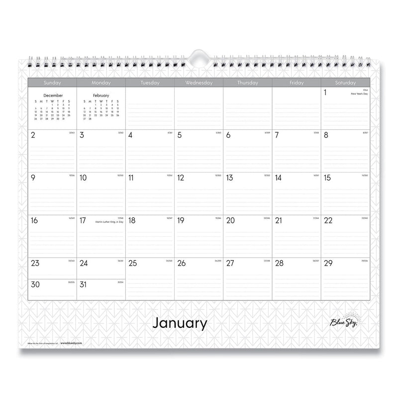 Blue Sky Enterprise Wall Calendar, Enterprise Geometric Artwork, 15 x 12, White/Gray Sheets, 12-Month (Jan to Dec): 2023