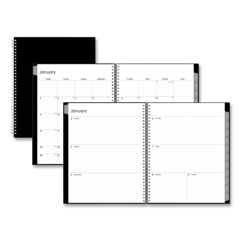 Blue Sky Enterprise Weekly/Monthly Planner, Enterprise Formatting, 11 x 8.5, Black Cover, 12-Month (Jan to Dec): 2023