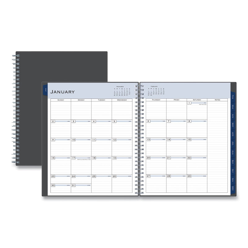 Blue Sky Passages Monthly Planner, 10 x 8, Charcoal Cover, 12-Month (Jan to Dec): 2023