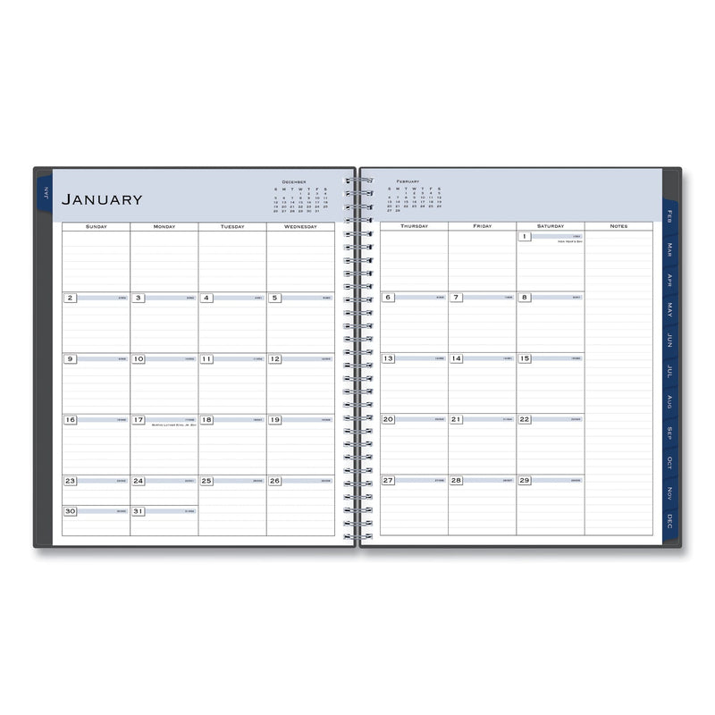 Blue Sky Passages Monthly Planner, 10 x 8, Charcoal Cover, 12-Month (Jan to Dec): 2023