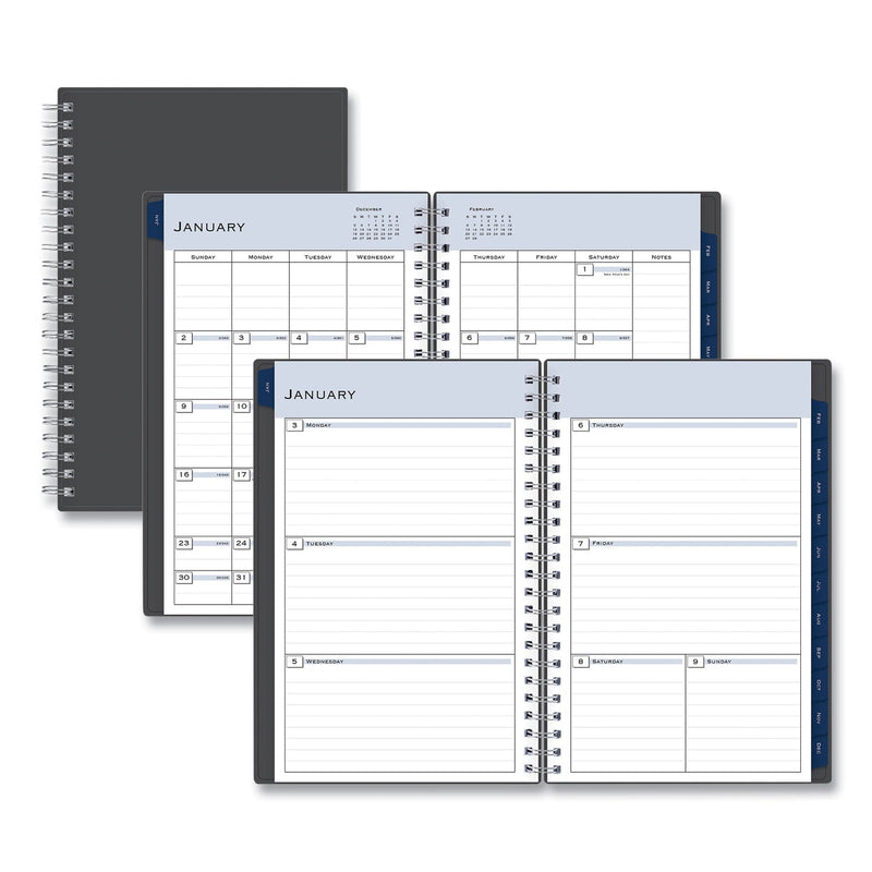Blue Sky Passages Weekly/Monthly Planner, 8 x 5, Charcoal Cover, 12-Month (Jan to Dec): 2023