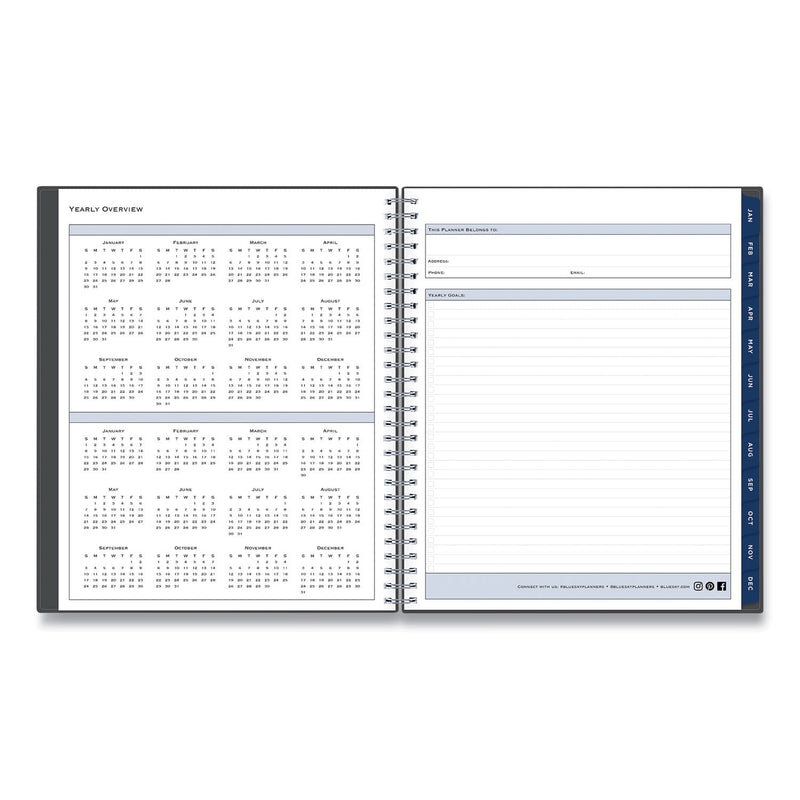 Blue Sky Passages Monthly Planner, 10 x 8, Charcoal Cover, 12-Month (Jan to Dec): 2023