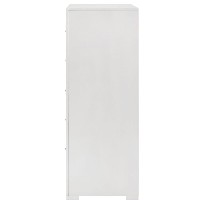 Ives 5-drawer Bedroom Chest of Drawers White High Gloss