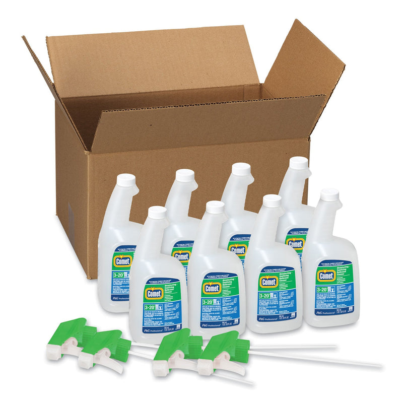 Comet Disinfecting-Sanitizing Bathroom Cleaner, 32 oz Trigger Spray Bottle, 8/Carton