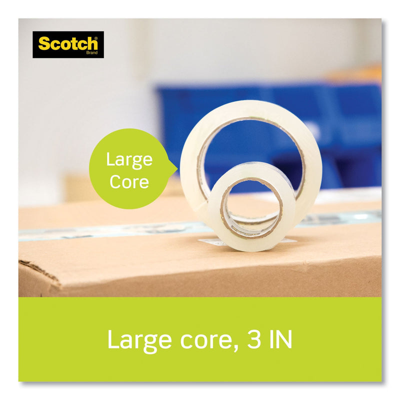 Scotch Sure Start Packaging Tape, 3" Core, 1.88" x 54.6 yds, Clear, 3/Pack