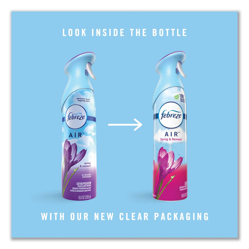 Febreze AIR, Spring and Renewal, 8.8 oz Aerosol Spray, 2/Pack, 6 Pack/Carton