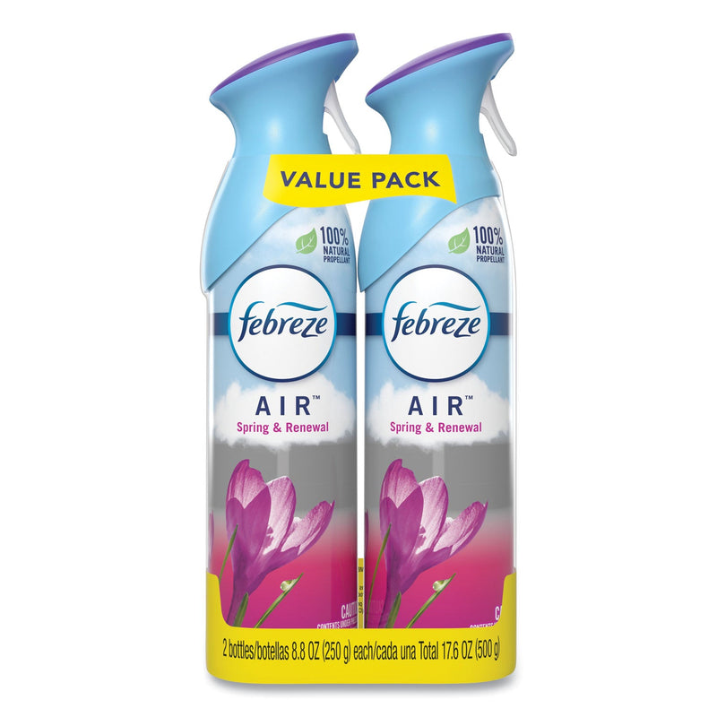 Febreze AIR, Spring and Renewal, 8.8 oz Aerosol Spray, 2/Pack, 6 Pack/Carton