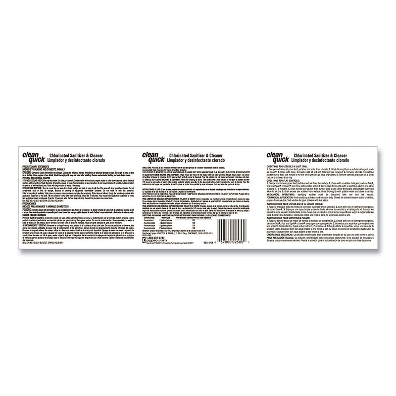 Clean Quick Powdered Sanitizer/Cleanser, 10 lb Bucket, 3/Carton