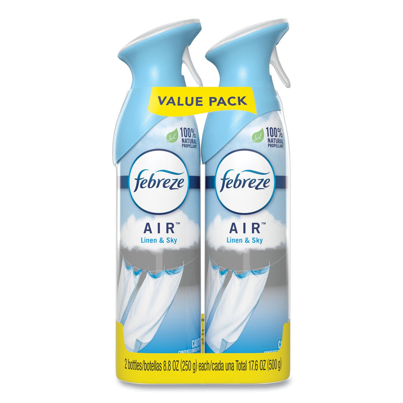 Febreze AIR, Linen and Sky, 8.8 oz Aerosol Spray, 2/Pack, 6 Pack/Carton