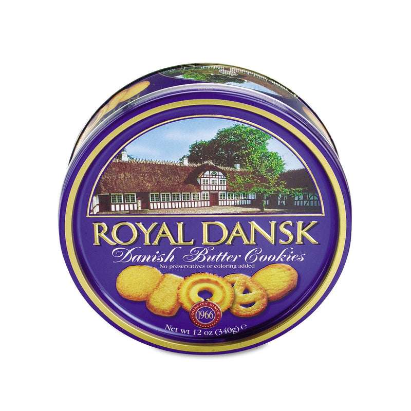 Royal Dansk Cookies, Danish Butter, 12 oz Tin