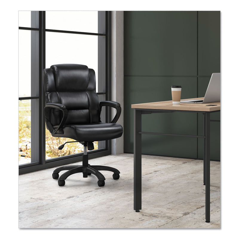 Sadie Mid-Back Executive Chair, Supports Up to 225 lb, 19" to 23" Seat Height, Black
