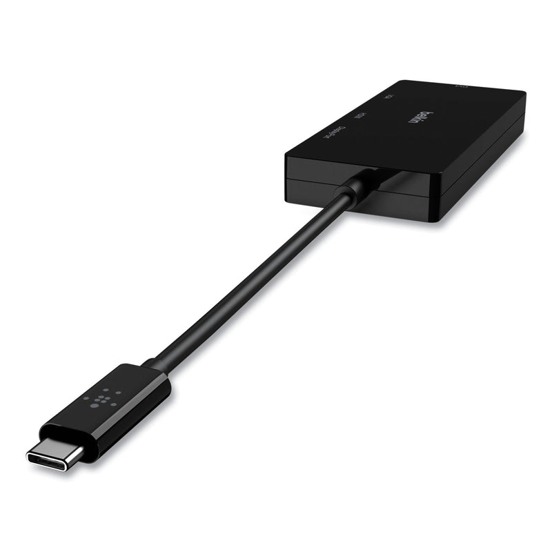Belkin USB-C Video Adapter, DisplayPort/DVI/HDMI/USB-C/VGA, 4.33" Black
