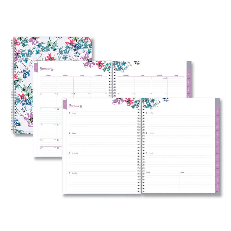 Blue Sky Laila Create-Your-Own Cover Weekly/Monthly Planner, Wildflower Artwork, 11 x 8.5, Purple/Blue/Pink, 12-Month (Jan-Dec): 2023
