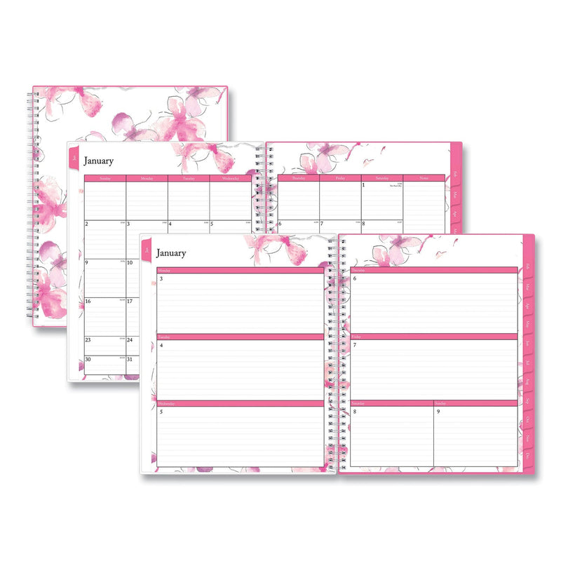 Blue Sky Breast Cancer Awareness Create-Your-Own Cover Weekly/Monthly Planner, Orchid Artwork, 11 x 8.5, 12-Month (Jan-Dec): 2023