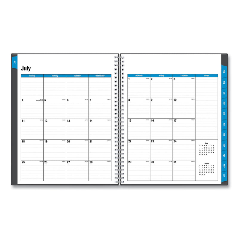 Blue Sky Collegiate Academic Year Weekly/Monthly Planner, 11 x 8.5, Charcoal Cover, 12-Month (July to June): 2022 to 2023