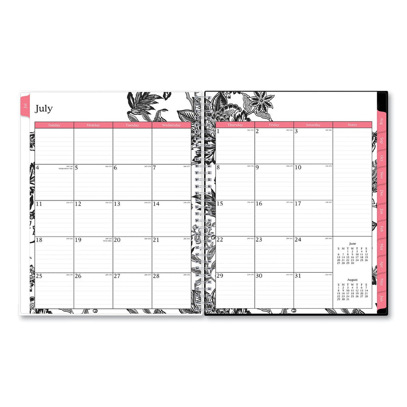 Blue Sky Analeis Create-Your-Own Cover Weekly/Monthly Planner, Floral, 11 x 8.5, White/Black/Coral, 12-Month (July-June): 2022-2023