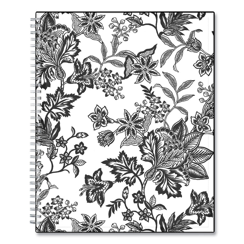 Blue Sky Analeis Create-Your-Own Cover Weekly/Monthly Planner, Floral, 11 x 8.5, White/Black/Coral, 12-Month (July-June): 2022-2023