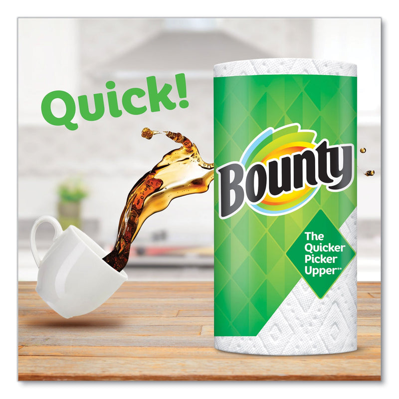 Bounty Kitchen Roll Paper Towels, 2-Ply, White, 48 Sheets/Single Plus Roll, 12 Rolls/Carton