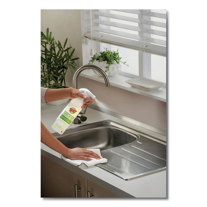 Scotch-Brite One Step Disinfectant and Cleaner, Light Fresh Scent, 28 oz Spray Bottle