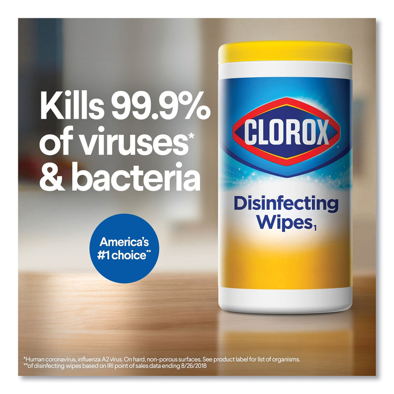 Clorox Disinfecting Wipes, Individually Wrapped, 7 x 8, Fresh Scent, 900/Carton