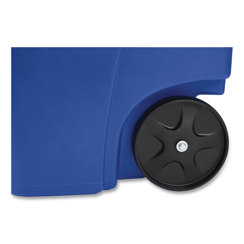Rubbermaid Brute Recycling Rollout Container, Square, 50 gal, Blue