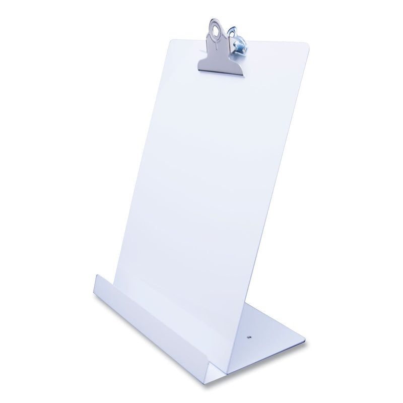 Saunders Free Standing Clipboard and Tablet Stand, 1" Clip Capacity, Letter Size: Holds 8.5 x 11 Sheets, White