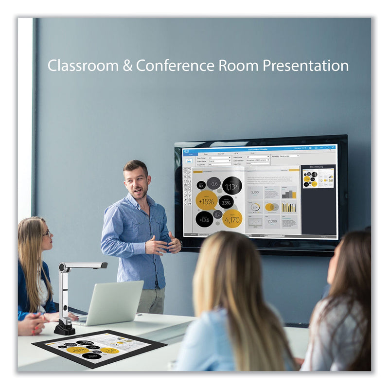 Adesso Cybertrack 510 Document Camera, 5 Mpixels, Silver