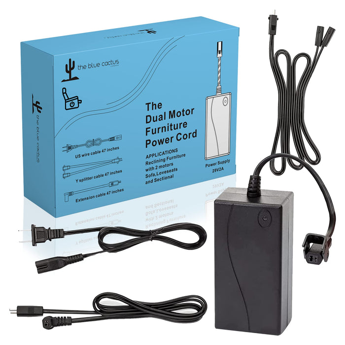 Universal Recliner Power Cord Replacement (2-Pin Adapter)