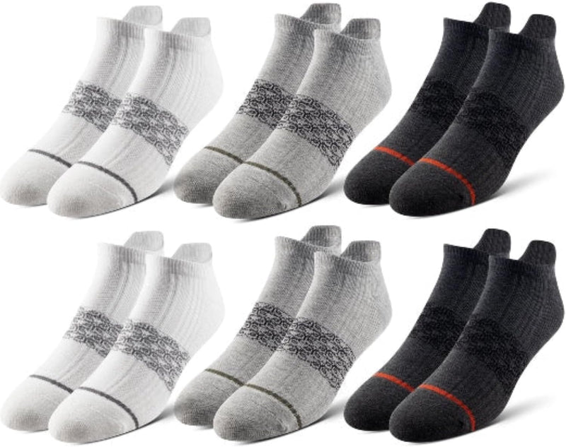 Pair of Thieves Men's Athletic Cotton Low-Cut Socks - 6-Pack Cushioned Comfort Socks for Sports, Work & Casual Wear