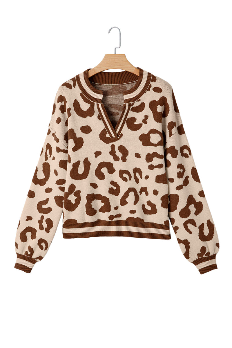 June Printed Knit Casual Sweater